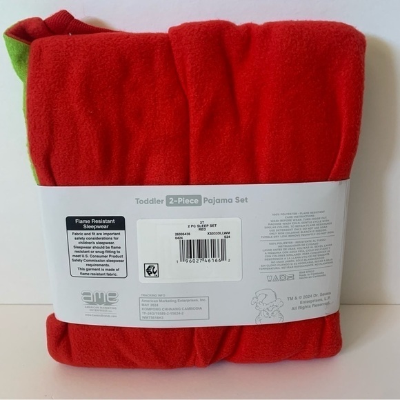 NWT. DR. SEUSS The Grinch Toddler 2 Piece Pajamas - Picture 4 of 4
